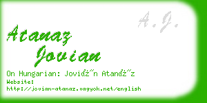atanaz jovian business card